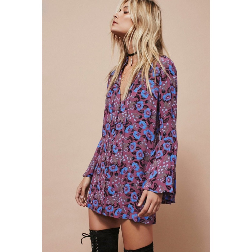 🎀 Free People • Magic Mystery Printed Tunic
